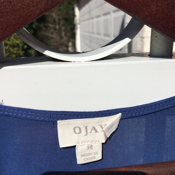 🌟Host Pick🌟 OJAY Blue Midi Dress NWOT Size 14 - Picture 5 of 14